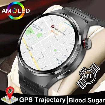 2023 Jaunu Skatīties GT4 Pro AMOLED SmartWatch Vīriešiem NFC BT Zvanu GPS Sportam Fitnesa Tracker Vīriešu Ūdensnecaurlaidīgs Smartwatch Par Huawei Xiaomi
