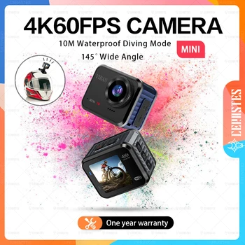 CERASTES Mini Action Camera 4K60fps Ultra HD V8 16MP WiFi 145° 10M Struktūra Ūdensizturīgs Ķivere Video Ieraksta Kameras Sporta DV Cam