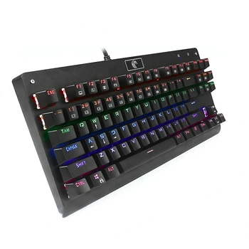2023 Karstā Pārdošanas Augstas Kvalitātes Oem USB 87 Taustiņi Mini Vadu Led Mechanical Gaming Keyboard for Gamer Desktop PC Dators