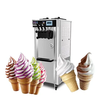 Saldējuma Mašīna, trīs aromāts, mīksta saldējuma mašīna, Pienu Samaisa 20L/H mīksta saldējuma mašīna
