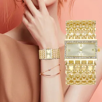 Sdotter Luksusa Modes Sieviešu Pulksteņi Spīd Skalu Dizaina kvalitāti Dāmas Kvarca rokas pulksteņi Dimanta Square Sieviešu Sakausējuma bracel