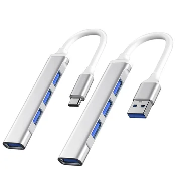 USB C RUMBAS C Tipa 3.0 4 Portu Sadalītājs Daudzu OTG Adapteri, lai Macbook Pro 13 15 Gaisa Pro PC Datoru Piederumi