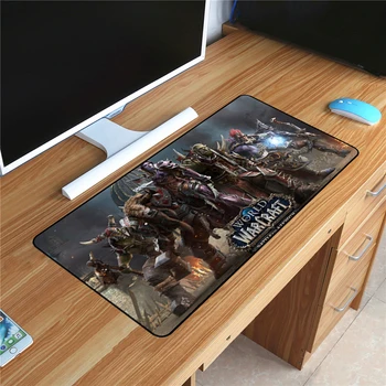 90x40cm World of Warcraft Gumijas Gaming peles paliktnis Otaku Izturīgs Modes Peles paliktņa Slēdzenes Malas Mīksta Grāmatiņa Klēpjdatoru Mat