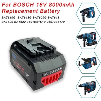 Par BOSCH 18V 8000mAh Urbju Nomaiņas Akumulatoru BAT609 Pro CORE 21700 Li-Ion Baterijas BAT610G BAT618 BAT620 BAT622