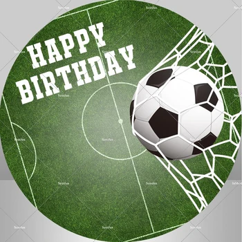 Futbols Futbola Dzimšanas Dienas Kārta Fons Pļavu Stadionā Pielāgotus Foto Fonu Zēns Jaundzimušo Puse Banner