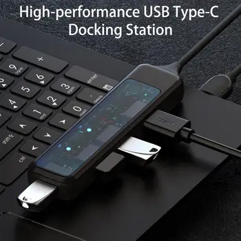 Izturīgs USB dokstacija Plug And Play USB Hub USB 3.0/2.0 Plaša Savietojamība USB Type-C Hub Sadalītāja Ostas Paplašināšanu