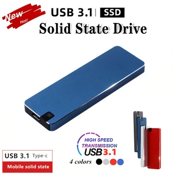 1 TB 2 TB Mobilie Portatīvie SSD Mini Ārējo Cieto Disku, Cietvielu Disks 4TB 500GB USB3.1 ātrgaitas USBC Saskarnes atmiņas Ierīcē