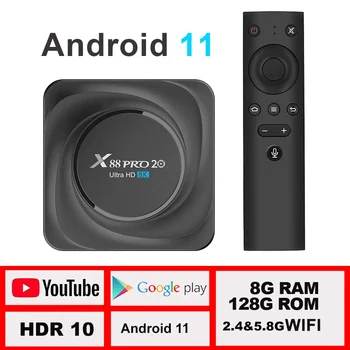 pro 20 TV kastē android 11 8G 128GB 8K ir 2021. Jaunu Smart TV Kastē LEMFO 2.4 G 5.8 G WIFI, BT 4.2 Set Top Box 11.0