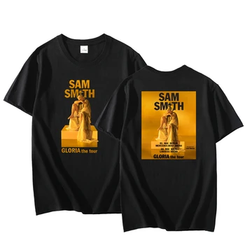 Sam Smith Gloria World Tour 2023 T Krekls Sievietēm, Vīriešiem Gadījuma Īsām Piedurknēm Moderns Pārdabisks Mūzikas T-krekls Streetwear Grafiskais Topi Rock