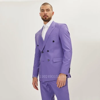 Individuāli Vīriešu Uzvalku 2023 Līgavainis Tuxedos Maksimālā Atloks Dubultā Krūtīm Labākais Cilvēks Kostīmi Vīriešu Kāzu Uzvalks Jaka+Bikses Kostīmu Homme