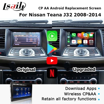 Lsailt 8 collas KP AA Android Nomaiņa Ekrāns priekš Nissan Teana 2008-2014 IPS HD Ekrāns ar Auto GPS Navigācijas,Google Play