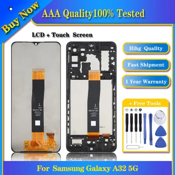 100% Testēti Original LCD Ekrāns Samsung Galaxy A32 5G SM-A326 Digitizer Pilnu komplektu ar Rāmi