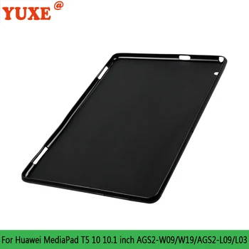 Tablete Gadījumā Huawei MediaPad T5 10 10.1 collu AGS2-W09 ags2 L09 L03 W19 Būtiska Atpakaļ TPU Silikona Anti-Piliens Vāciņu t5 10.1