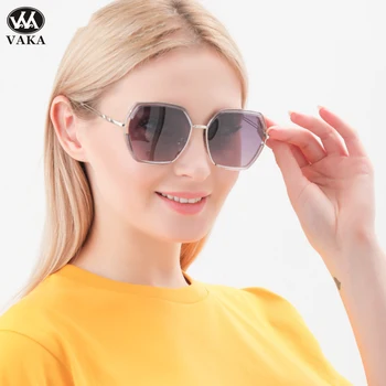 Fashion Square Sieviešu Polarizētās Saulesbrilles, 2023 Retro Zīmola Dizaineru Sieviešu, Saules Brilles Metāla Rāmis UV400 5 Krāsas