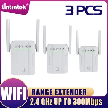 Lintratek 2.4 GHz Bezvadu Atkārtotājs 300Mbps Wifi Signāla Atkārtotājs Wifi Range Extender WPS Maršrutētājs rādiusa Bezvadu Paplašinātāju