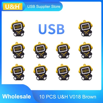 U&H V018 PVC USB Flash Drives, 10 GAB PenDrives Vairumtirdzniecības 4GB/8GB/16GB/32GB/64GB/128GB/265GB datori portatīvie datori Studentu Dāvanas