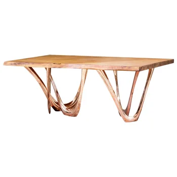 Dizaina augstas klases luksusa ēdamistabas galdi un krēsli taisnstūra marmora galda galda masīvkoka galds.