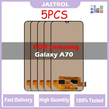5gab/Daudz AAA+ LCD Samsung Galaxy A70 SM-A705F A705FN/DS LCD ekrāns Ar Rāmi, Pieskarieties Ekrānam Digitizer Montāža Nomaiņa