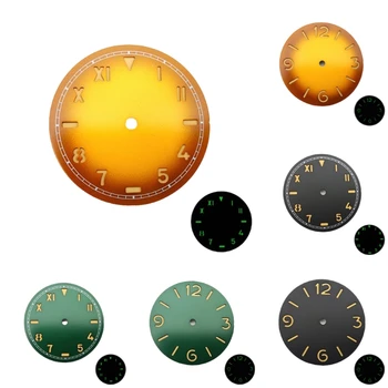 37mm Watch Dial Zaļās Gaismas Modificētu pulkstenim Skatīties Daļas, Piederumi IWC Izmēģinājuma 3600 6497 Automātiskā Kustības DIY