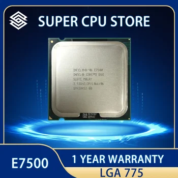 Augstas kvalitātes Sākotnējā Lētāko intel Core E7500 divkodolu LGA775 CPU procesors pārdošanai