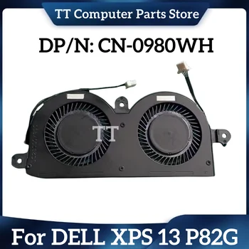 TT Jaunu Oriģinālu Laptop CPU Dzesēšanas Ventilatoru Heatsink Par DELL XPS 13 9370 9380 P82G 0980WH Bezmaksas Piegāde