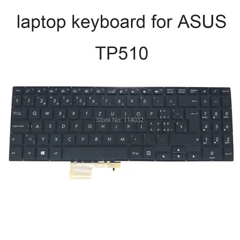 Rezerves backlit klaviatūras ASUS VIVOBOOK TP510 TP 510UA SW Šveices UKRAINU, ukrainas, melns KB labākās cenas 0KNB05630SF00 5630UA00