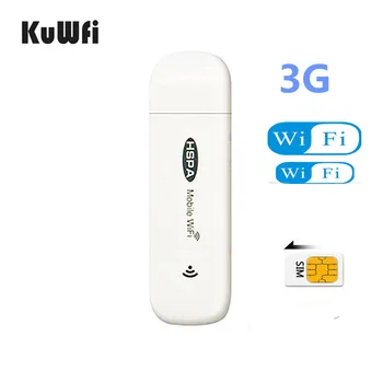 KuWfi 3G Dongle Wifi Modemu Mini Maršrutētāju HSPA USB Bezvadu Maršrutētāju 7.2 Mb / s Mobilo Wifi Hotspot līdz 5 Wifi Lietotāji
