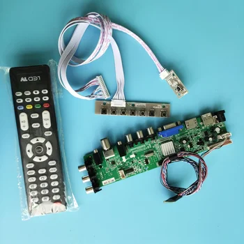 Komplekts LP140WH2-TLL4/LP140WH2-TLP1 valdes digitālā HDMI tālvadības LED USB VGA 1366X768 TV Signāla kontrolieris DVB-T, DVB-T2 40pin 14