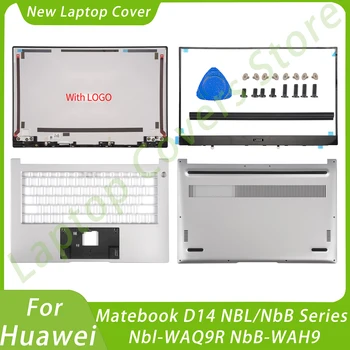 Jauns Vāks Huawei Matebook D14 NBL/NbB Sērijas Nbl-WAQ9R NbB-WAH9 LCD Aizmugurējā Vāciņa Priekšējo Bezel Apakšā HingeCover Daļas Aizstāt