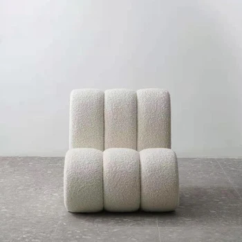 Radošā Balts Mūsdienu Dīvāns Mazo Krēsli Dizaina Atzveltnes Personības Modeli, Istabas Atpūtai Vienu Atpūtas Krēsls Hotel Club Dzīvoklis