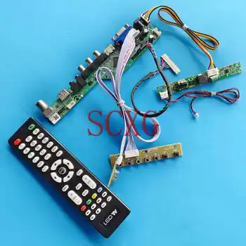 Displeja Matrica Analogās TV Kontrolieris Kuģa LTM185AT04 LTM185AT05 30 Pin LVDS USB, VGA, AV RF 1366*768 18.5