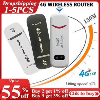 1-5GAB 4G LTE Bezvadu Maršrutētāju (wireless router 150Mbps Modemu Stick WiFi Adapteri USB Dongle Modemu Stick Platjoslas Mobilo sakaru Sim Karte, PC Portatīvie