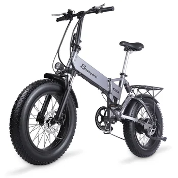 Augstas izturības elektrisko velosipēdu 20 collu 4.0 tauku riepu 48 V litija akumulators palīdz elektriskā transportlīdzekļa 1000W kalnu velosipēds