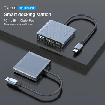 Dokstacija Plug-And-Play High Speed Video Converter Multiport USB 3.1 Universālā Doka Hub Stacijas Biroja Piederumi