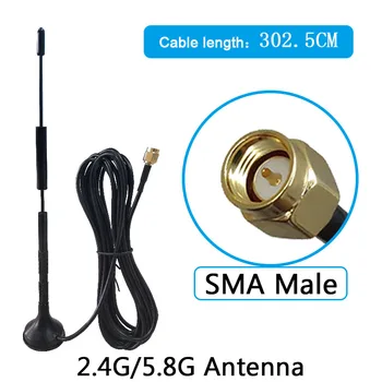 2gab 2.4 g 5.8 G 12dbi augstas pieaugums signāla Antena SMA Male Connector Magnētiskajā pamatnē uz Radio Signāla Pastiprinātājs Bezvadu Atkārtotājs