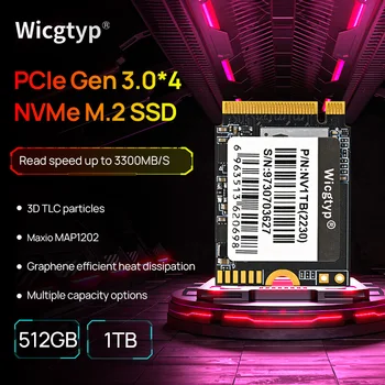 Wicgtyp SSD NVMe 2230 2TB 512 gb, 1 tb M. 2 Ssd 2230 NVME PCIe Virszemes Laptop3 4 Tvaika Klāja Spēļu Rokas Konsoles PS5 Desktop
