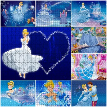 Pelnrušķīte 1000 Gabalus Papīra Jigsaw Puzzles Izglītības Intelektuālā Decompressing Mīklas Pieaugušajiem Disney Princess Diy Rotaļlietas