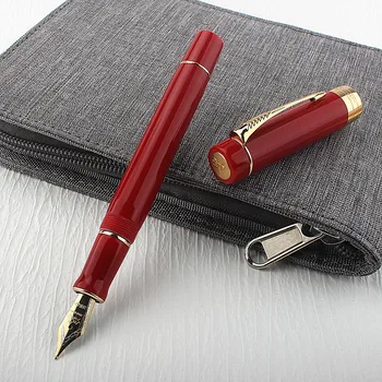 1Pc Fountain Pen Wiht Tintes Jinhao 100 Pildspalvu Akrila Tintes Pildspalvu ar Zelta Ripa Piederumu F Nib Rakstot Vienmērīgu Uzņēmējdarbības Birojs