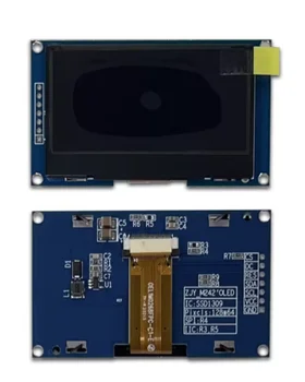 2,4 collu OLED displeja modulis, 128 * 64 dot matrix SSD1309 vadītāja SPI/IIC interfeiss melnbaltās OLED ekrānu