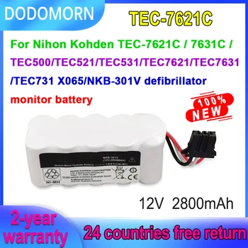 DODOMORN 12V 2800mAh Baterija Nihon Kohden TEC-7621C 7631C TEC500 TEC521 TEC531 TEC7621 TEC7631 TEC731 X065 NKB-301V Sērija