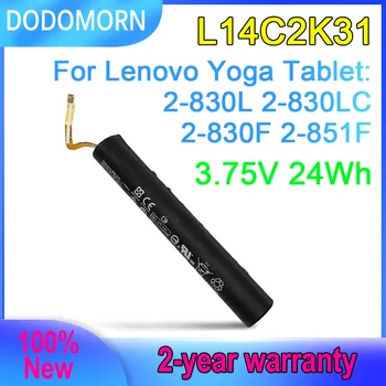 DODOMORN L14C2K31 L14D2K31 Klēpjdatoru Akumulatoru, Lenovo Jogas Tablete 2-830L 2-830LC 2-830F 2-851F Sērijas 3.75 V 24Wh Augstas Kvalitātes