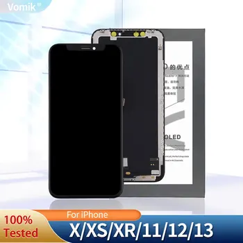 100% Oriģināls GX Displejs priekš iPhone X XR XS XSMAX 11 12 PRO PROMAX LCD Ekrānu un Touch Digitizer Mobilo Telefonu Pantalla Daļas