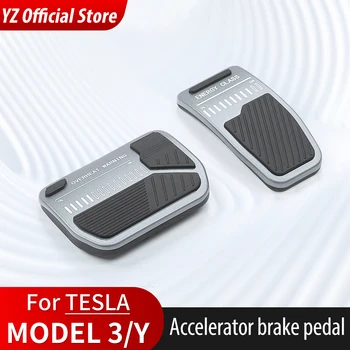 YZ 2022 2023 Tesla modelis 3 modelis Y piederumi Auto pedālis pārsegs sporta neslīdoša alumīnija sakausējuma paātrinājums bremzes bremžu pedālis