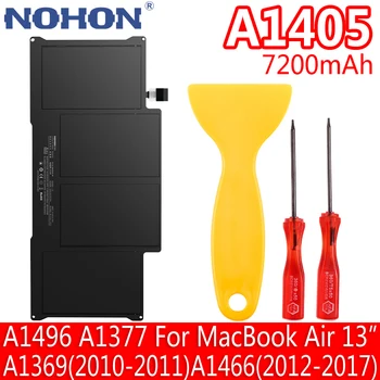 NOHON A1405 Klēpjdatoru Akumulatoru MacBook Air 13 collu A1369 2010 2011 A1466 2012 2017 A1496 A1377 Nomaiņa Notebook Baterijas