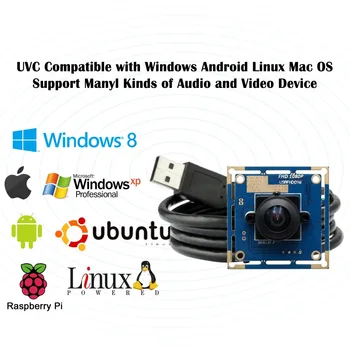 Platleņķa USB Kameras Modulis Ominivison OV2710 1080P MJPEG 30 kadri / s/60fps/120fps ātrgaitas 180 grādu platleņķa Kamera, Kameras Modulis