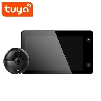 4.3 collu Tuya APP WiFi Durvju Vizuālo Durvju Peephole Video Durvju Tālruņa Kameru PIR Home Security Bezvadu Domofons IOS Android