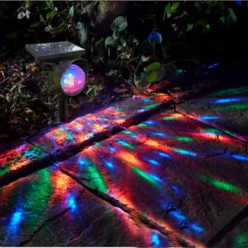 2gab LED Āra Saules Projekcijas Gaismas Rotējošu Krāsu Āra Saules Pļavu, Dārzu, Pagalma, Lampas Puse Brīvdienu Rotājumi