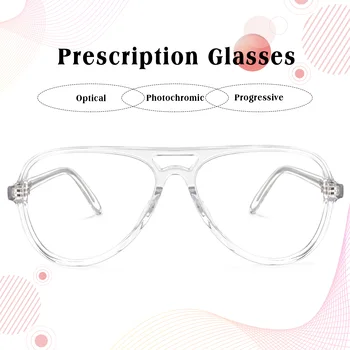 Zeelool Kristāla TR90 Recepšu Zilā Gaisma Pretbloķēšanas Brilles Photochromic Optiskās, Progresīvās Brilles Sievietēm, Vīriešiem ZOT02084-R