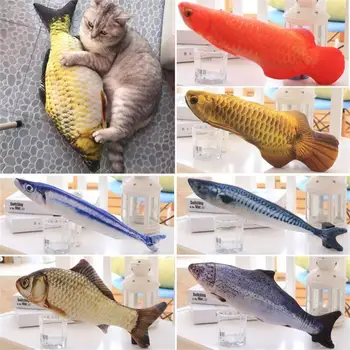 Nulles Interaktīvās Piparmētru Košļājamā Pet Cat Rotaļlietas Pildījumu Catnip Mākslīgie Zivis
