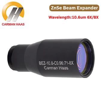 Carmanhaas CO2 Lāzera Staru Expander 6X 8X ZnSe Staru Expander 10600nm Lāzera Marķējums Optisko Mašīna Galvanometer Sistēma